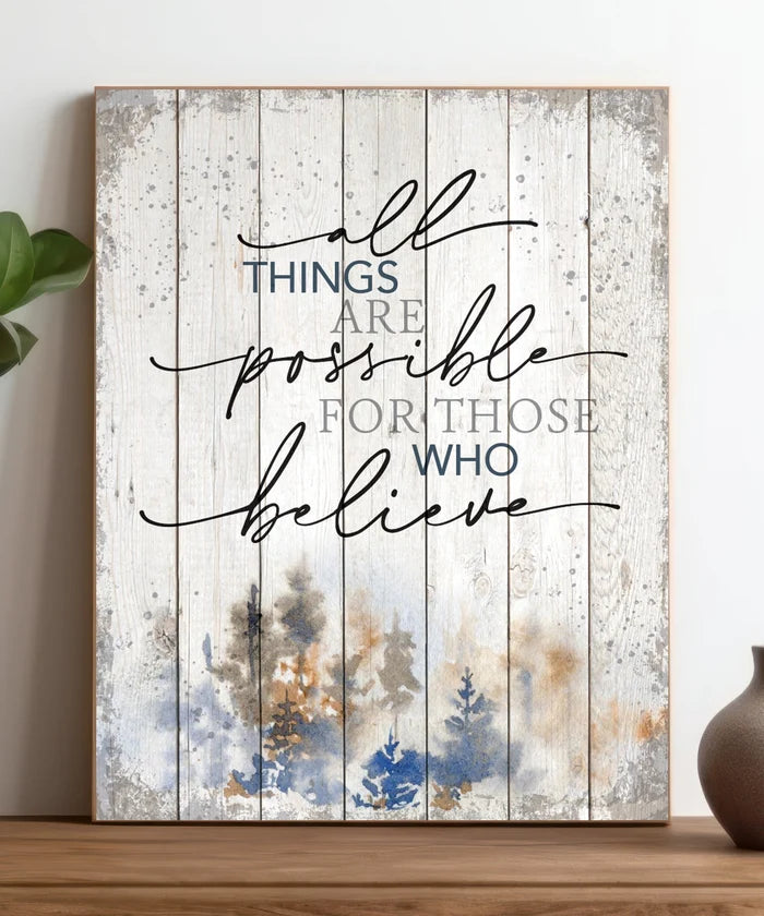 All Things Are Possible 11x15 MDF Statement Board - Dexsa