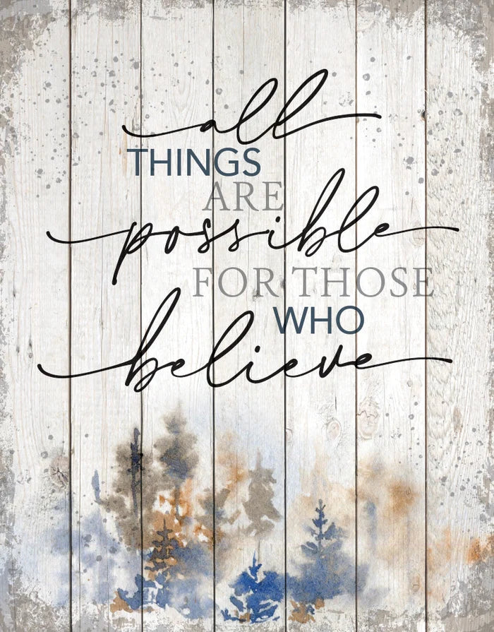 All Things Are Possible 11x15 MDF Statement Board - Dexsa
