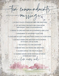 Ten Commandments for Marriage, 11x15 MDF Statement Board - Dexsa