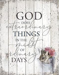 God Does Extraordinary Things in The Midst of Ordinary Days, Wood Plaque 11.75x15 in - Dexsa