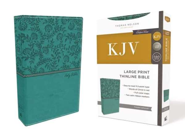 Thomas Nelson Large Print Thinline Bible (KJV) (Turquoise)