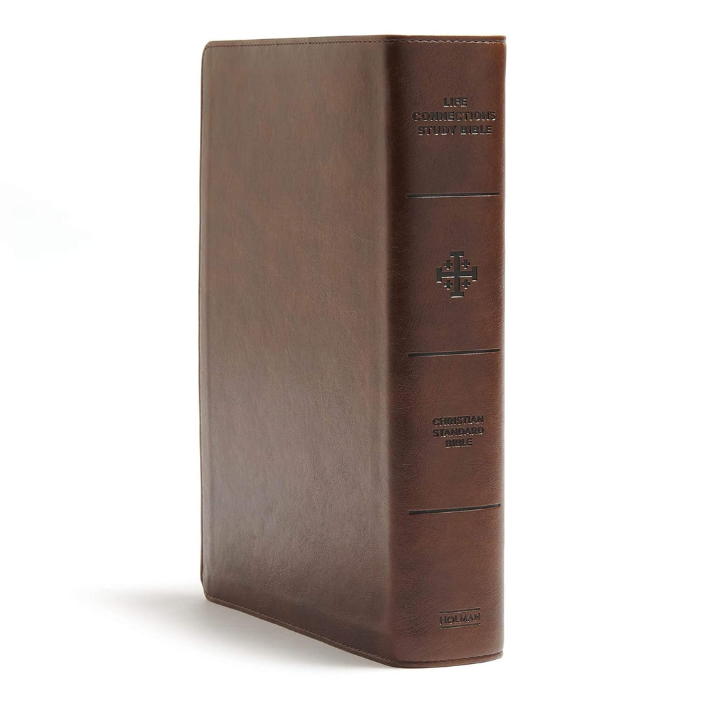 Life Connections Study Bible, Brown LeatherTouch - Thumb Indexed (CSB)