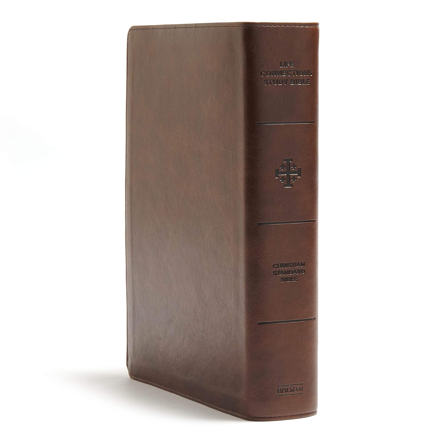 Life Connections Study Bible, Brown LeatherTouch - Thumb Indexed (CSB)