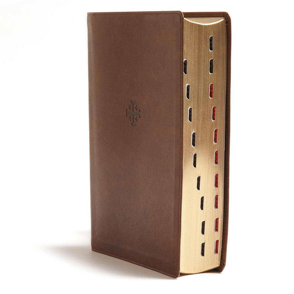 Life Connections Study Bible, Brown LeatherTouch - Thumb Indexed (CSB)